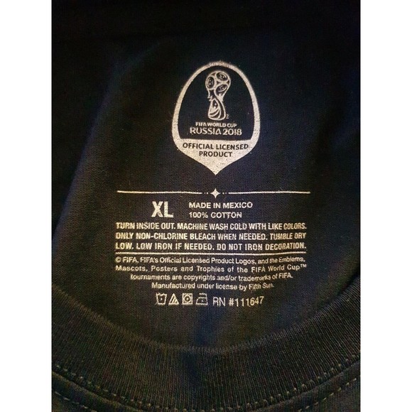 Russia 20018 T-Shirt Mens Womens Sz XL Fifa World Cup Unisex Graphic Print Logo - Picture 8 of 11